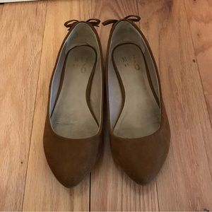 Tan colored suede flats